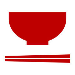 This is an icon of a bowl and chopsticks.