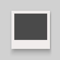 Isolated photo frame blank on lilac background. Happy time symbol. Vintage illustration. Vector illustration. Stock image.