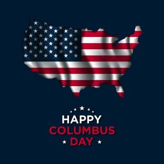 Columbus Day Background Design. Banner, Poster, Greeting Card.