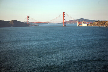 View of the Golden Gate Bridge in San Francisco.