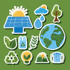 Sustainable stickers collection