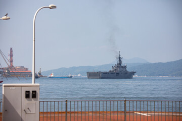EOS5D.広島県呉港、軍艦の旅立ち。