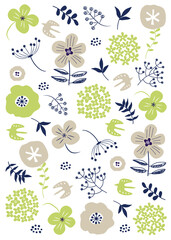 北欧風_草花パターン