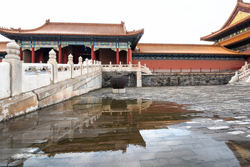 The gate tower in Forbidden City, Beijing of China