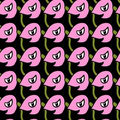 Fototapeta premium seamless pattern of cute monster cartoon