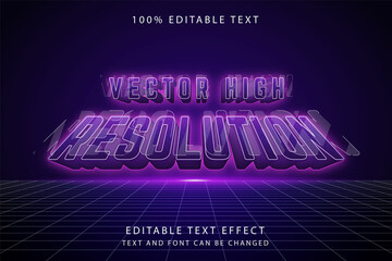 Vector high resolution,3 dimension editable text effect purple gradation futuristic style effect