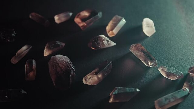 smokey quartz with light