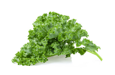 Kale leaf salad vegetable isolated on white