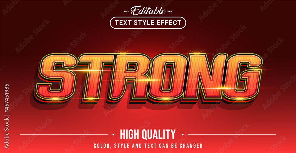 Poster Editable text style effect - Strong text style theme.