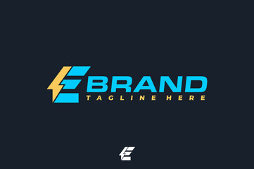 letter E electric logo