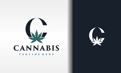 letter C cannabis logo