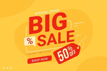 Big sale banner discount promotion design
