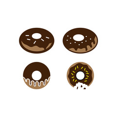 Donut icon set design illustration vector