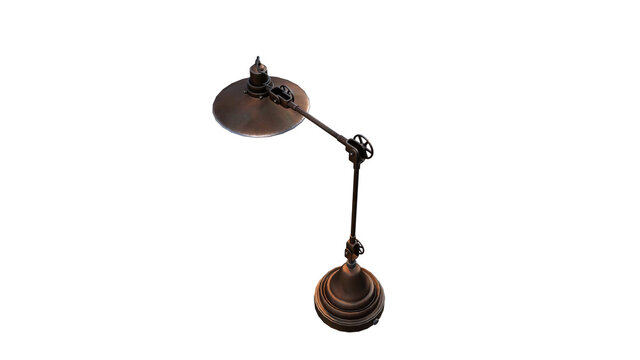 3d model of a table lamp in different angles and poses rendered for your collage as a prop. 3d rendering, 3d illustration.