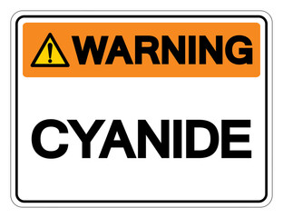 Warning Cyanide Symbol Sign, Vector Illustration, Isolated On White Background Label .EPS10