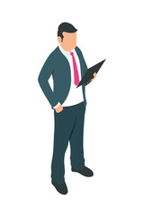 Businessman with document