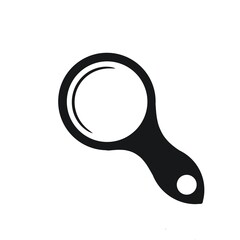 magnifying glass on white background