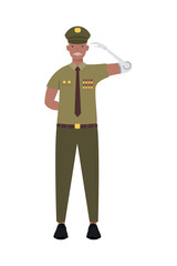 Veteran afro man with prosthetic arm