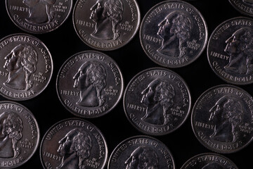 Several American bargaining coins in denominations of 25 cents