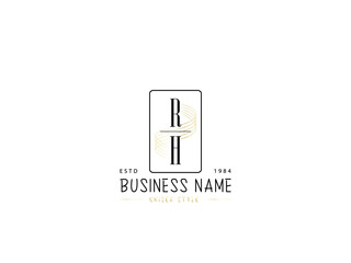 RH Logo Letter, monogram rh r h logo icon for wedding fashion or any type of business