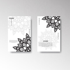 cover template with mandala flower