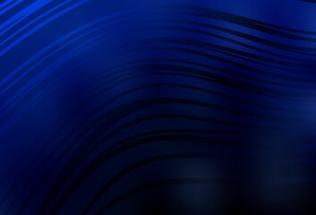 Dark BLUE vector template with bent lines.