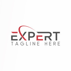 letter or writing EXPERT sans  cutting and unique font image graphic icon logo design abstract concept vector stock. Can be used as a symbol related to creativity or wordmark