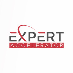 letter or word EXPERT sans sarif font with cutting idea graphic logo design abstract concept vector stock. Can be used as a corporate identity related to video content or wordmark