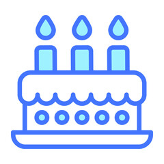 Cake icon, Christmas and celebrations. Outline symbol collection. Editable vector Design