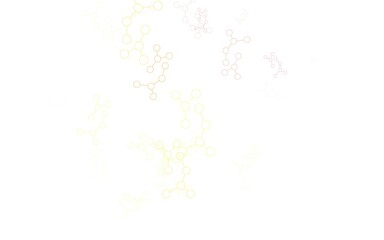 Light Green, Red vector background with forms of artificial intelligence.