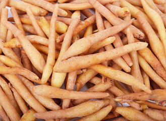 Fresh yellow krachai used for cooking