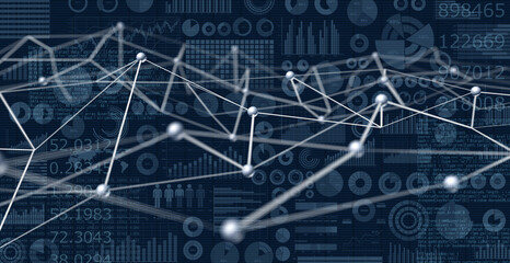 ビジネスデータと通信ネットワークのコンセプトイメージ