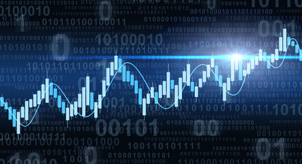 デジタルデータと金融チャート