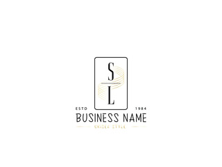 SL Logo Letter, monogram sl s l logo icon for wedding fashion or any type of business