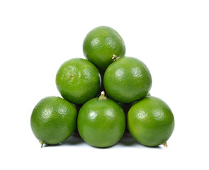 fresh lime isolated on the white background