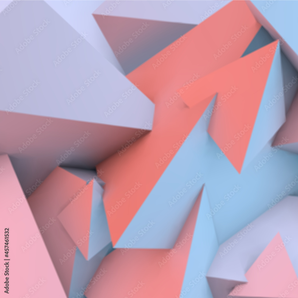 Poster Abstract background with rose quartz and serenity pyramids