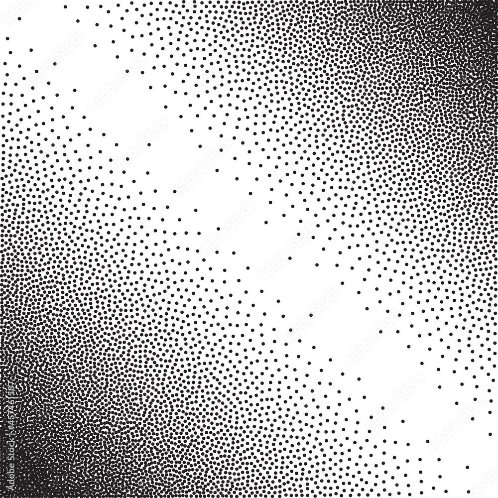 Poster stochastic raster halftone gradient print