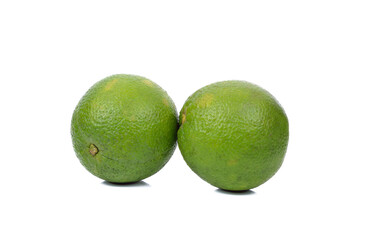 sweet orange (Citrus X sinensis) on white background