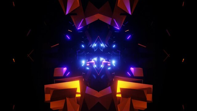 Flying through the neon lights of a sparkling tunnel. SEPT 2106