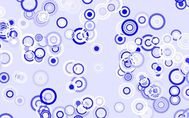 Light Blue, Yellow vector background with bubbles.