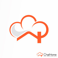 Unique simple house and chef hat (Chef Home) image graphic icon logo design abstract concept vector stock. can be used as a corporate identity related to cuisine or food