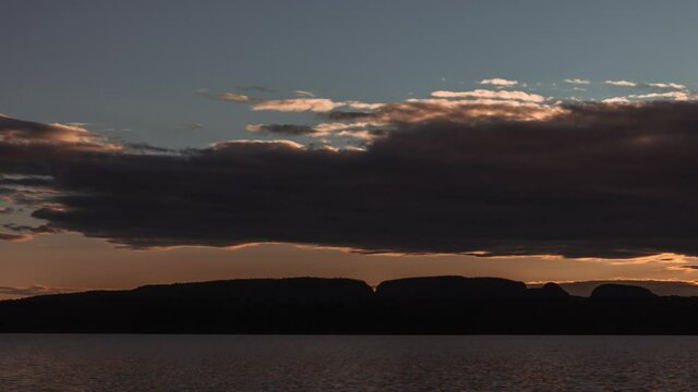 Sunset time-lapse of the Sleeping Giant in Northern Ontario