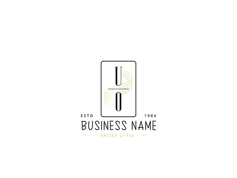 UO Logo Letter, monogram uo u o logo icon for wedding fashion or any type of business