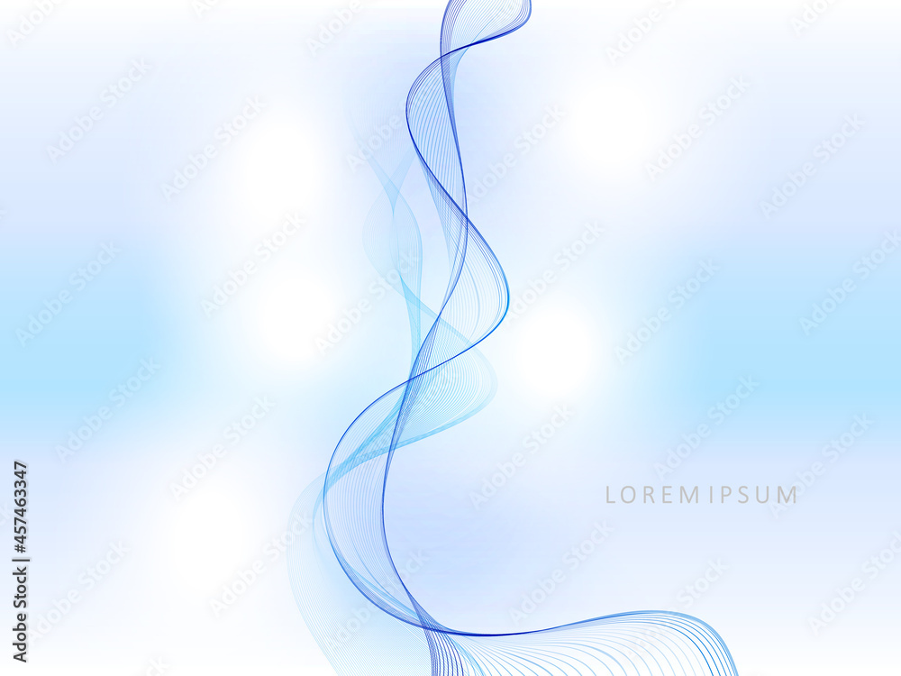 Wall mural blue light background, abstract vertical minimal wave patterns with subtle texture
