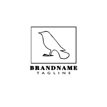 bird logo cartoon icon design template black isolated vector shape