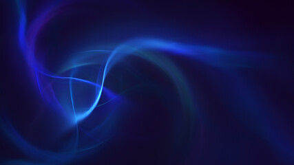 3D rendering abstract blue fractal light background