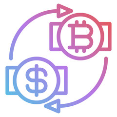 Obraz premium exchange gradient icon