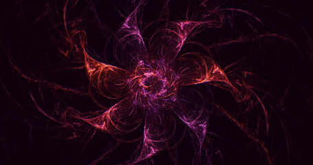 3D rendering abstract fractal light background