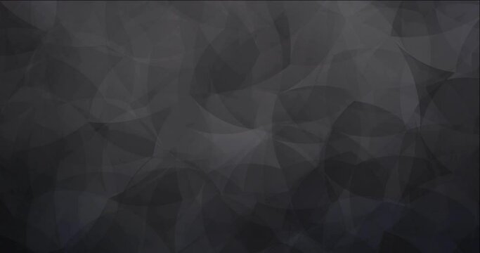 4K looping dark gray flowing video with abstract shapes. High-tech clip in abstract style with random forms. Flicker for digital promotions. 4096 x 2160, 30 fps.