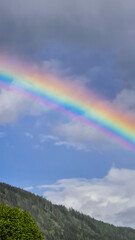 rainbow in the mountains